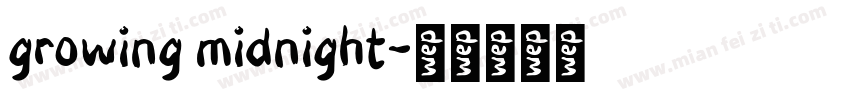 growing midnight字体转换